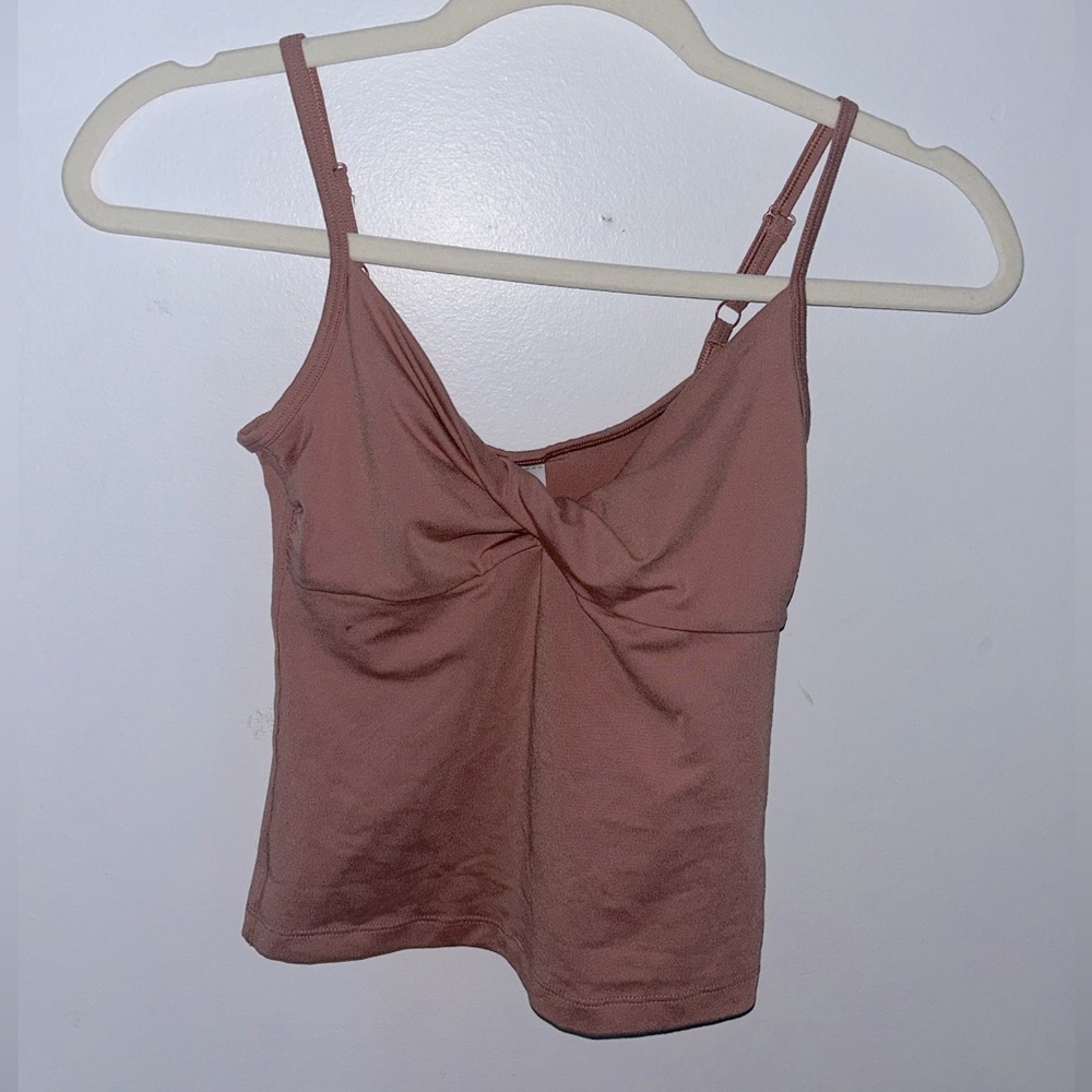 Athleta powervita twist front cami - Pink Mauve